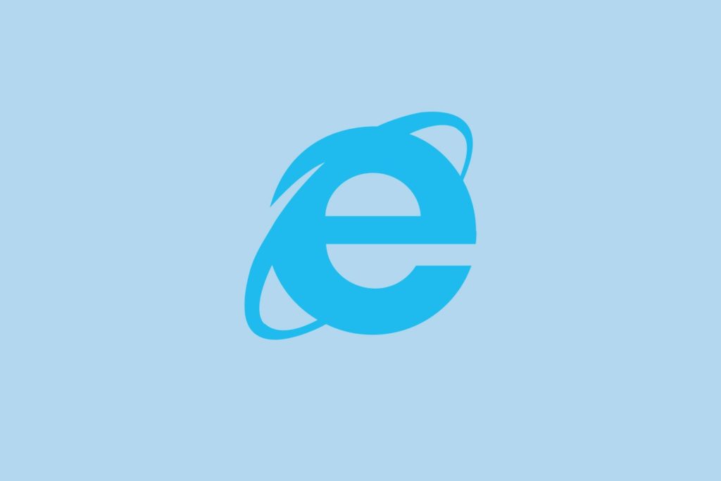 Logo van de browser Miscrosoft Internet Explorer